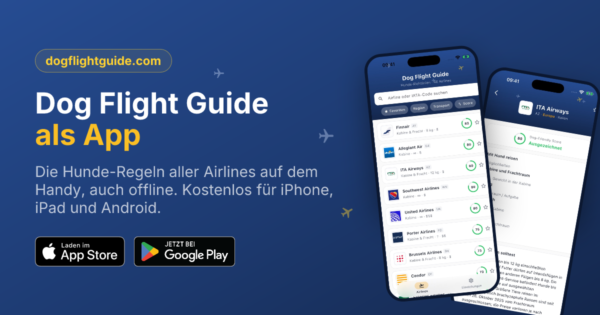Die Dog Flight Guide App ist da, und sie funktioniert offline